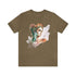 Greecian Goddess in Watercolor - Short Sleeve Tee Heather Olive